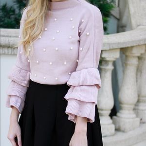 Sweaters - Pearl Embellished Sweater Sweaters - Pearl Embellished Sweater